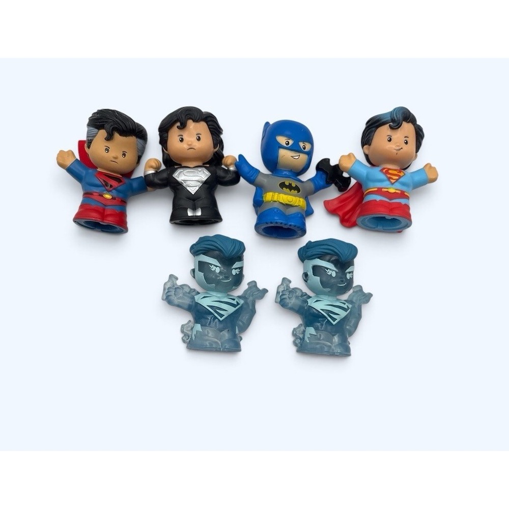 LITTLE PEOPLE LOT OF 6 BATMAN SUPERMAN